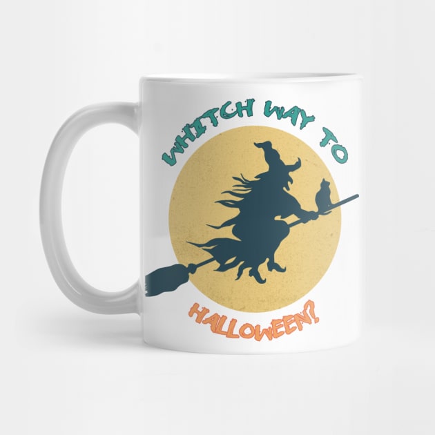 Witch way to Halloween? Halloween funny witch by LollysLane